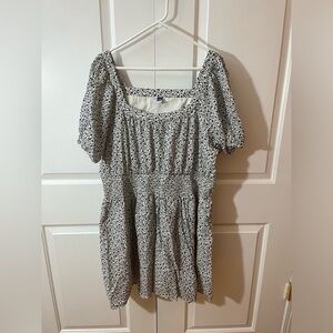 Old Navy Floral Puff Sleeve Waist Defined Mini Smocked Dress XXL